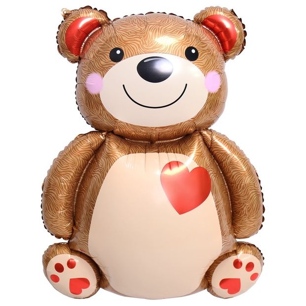 К Шар фигура "Медвежонок с сердцем" (Falali) 36''/91 см