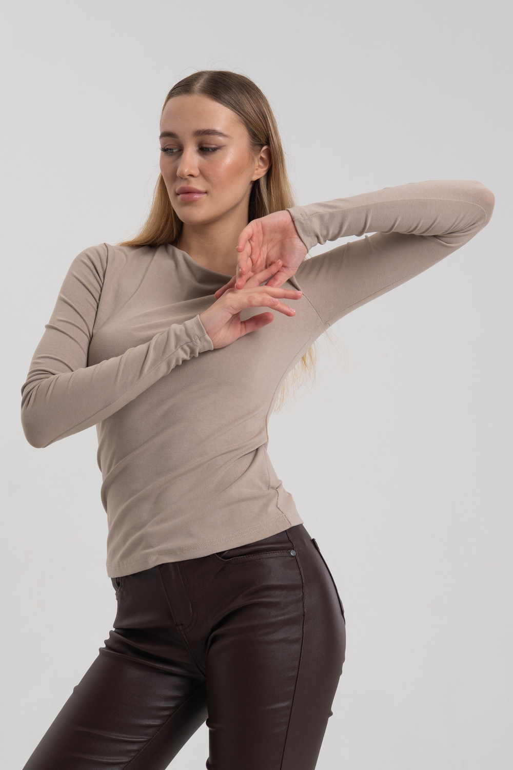 Лонгслив хлопок и вискоза