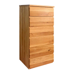 Высокий комод из массива дикого дуба Дольче Вита 50х45х120 см, с 6 глубокими ящиками