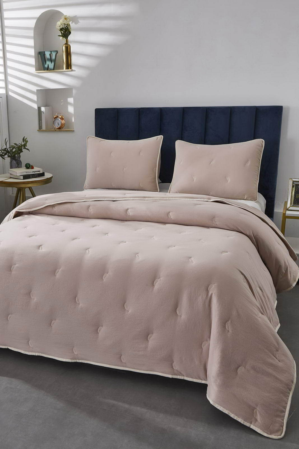 Покрывало 160х220 и наволочка 50х70 Sofi De MarkO Эрика розовое