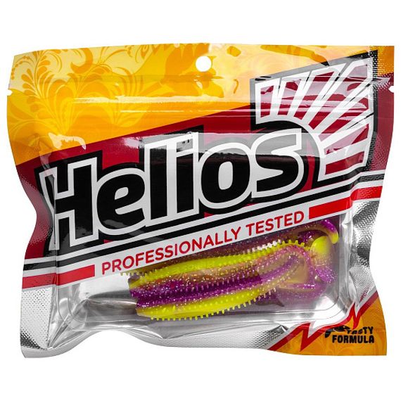 Виброхвост Helios Shaggy 3,35"/8,5 см Fio & Acid lemon 5шт. (HS-16-027)
