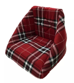 Домик - трансформер для собак 44х44х41см, Красный в клетку