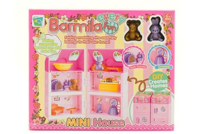 Дом с фигурками зверей 23,2х6х19 см