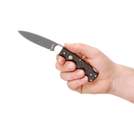 Складной нож Boker 111045DAM Fellow c клинком из стали Damascus, рукоять дерево (Дуб мореный)