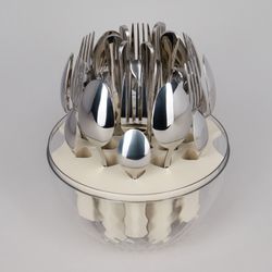 НАБОР СТОЛОВЫХ ПРИБОРОВ НА ВРАЩАЮЩЕЙСЯ ПОДСТАВКЕ, 24ПР