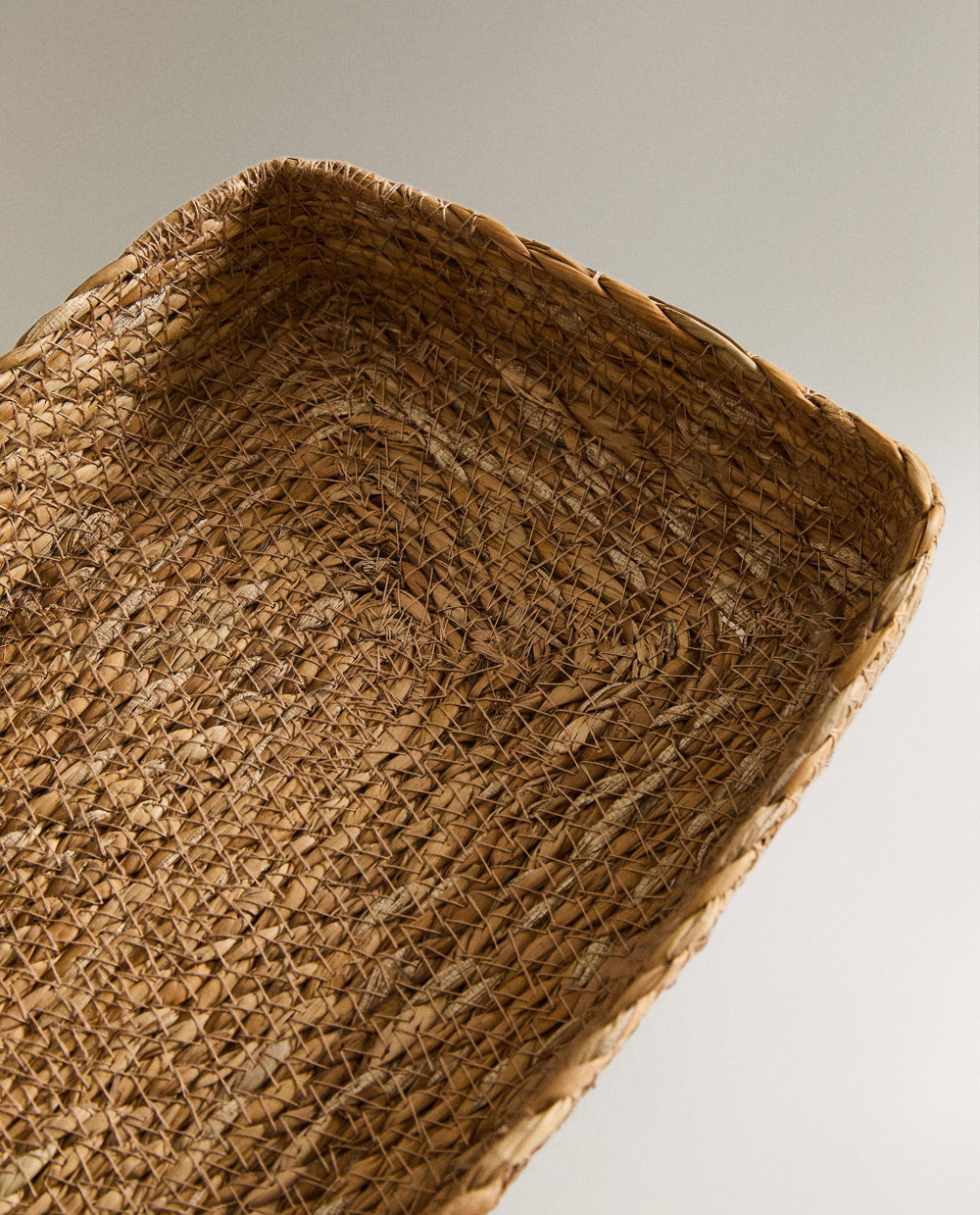 Zara Home Поднос из морской травы, цвет бежевый, 43 см