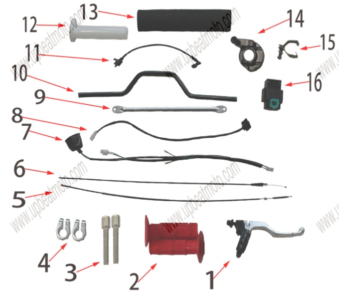 Запчасти F к питайку Motax MX 125, KTM 125, MOTAX 140