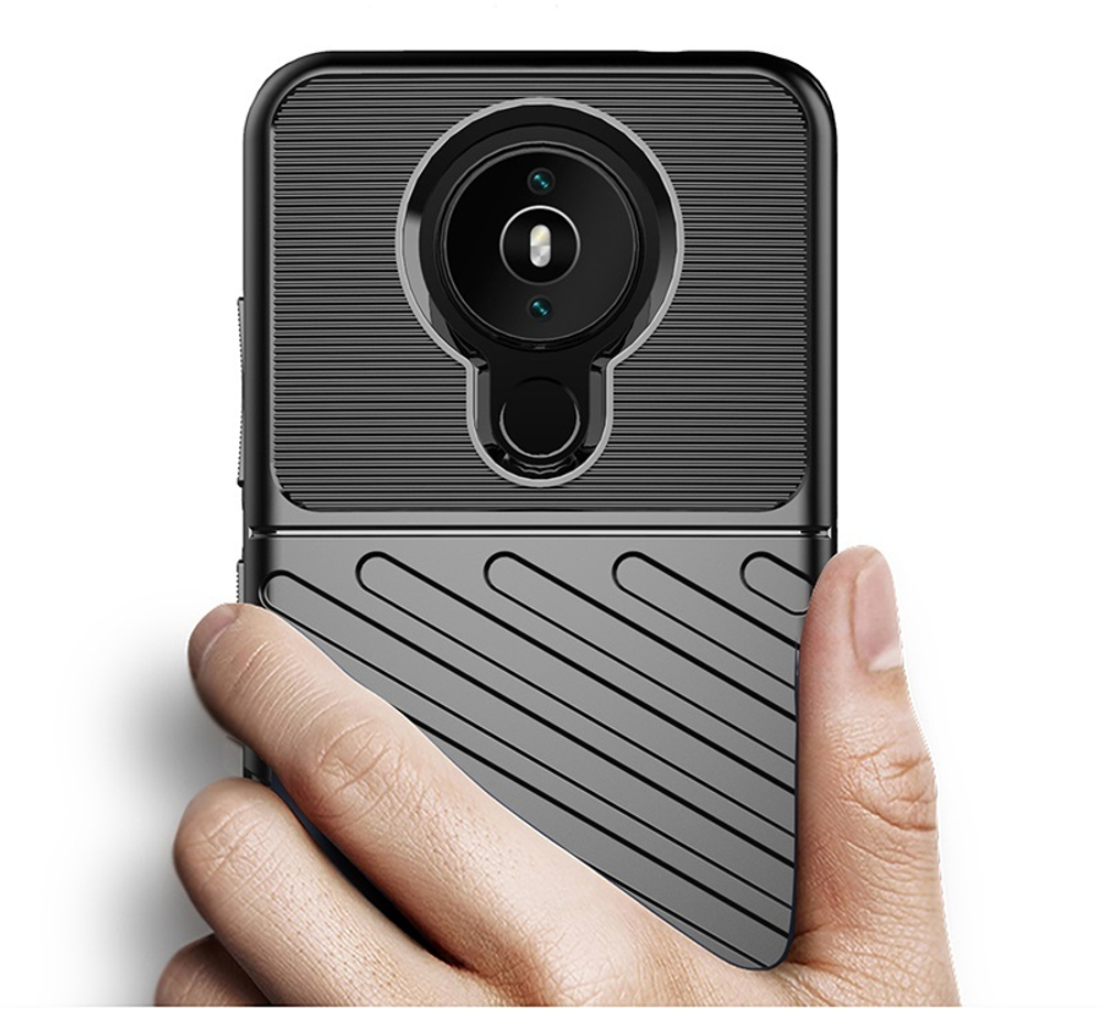 Защитный чехол черного цвета для смартфона Nokia 1.4 с 2021 года, серия Onyx от Caseport