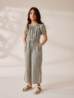 Комбинезон летний для девочки Next E36-538, Бежевый, Термно-серый