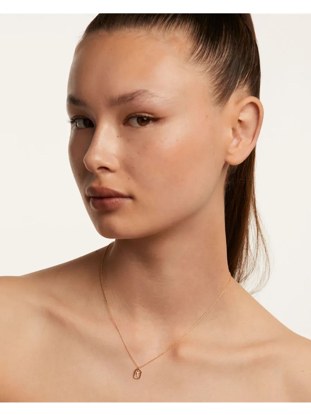 Колье женское PDPaola Мини-Буква Y серебро 925 пробы покрытое золотом 750 пробы CO01-536-U