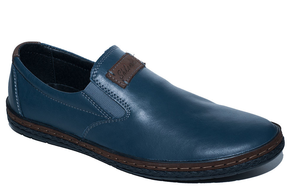 Обувь натуральная кожа AT 413 л синие
