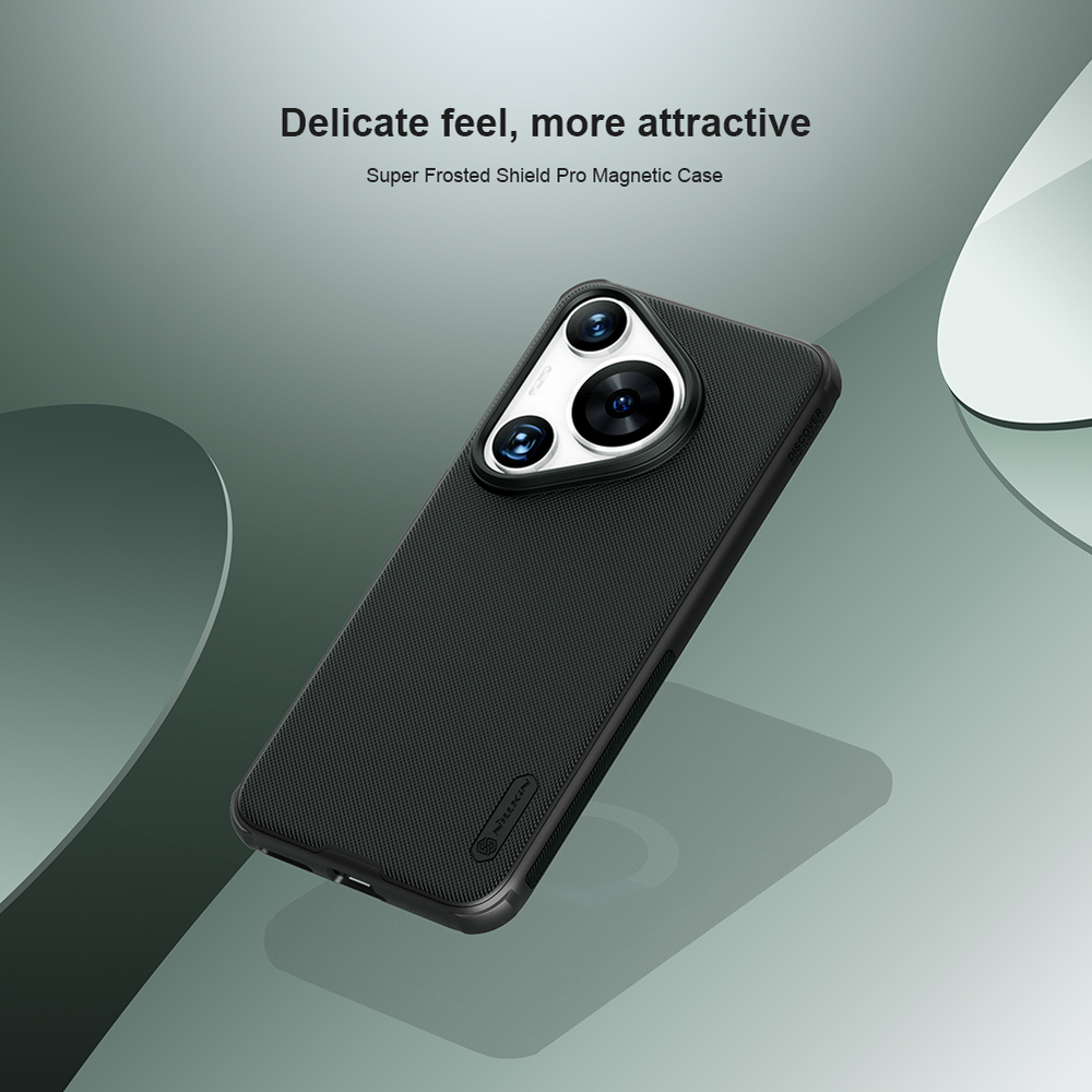 Двухкомпонентный чехол от Nillkin c поддержкой зарядки MagSafe для Huawei Pura 70, серия Super Frosted Shield Pro Magnetic Case