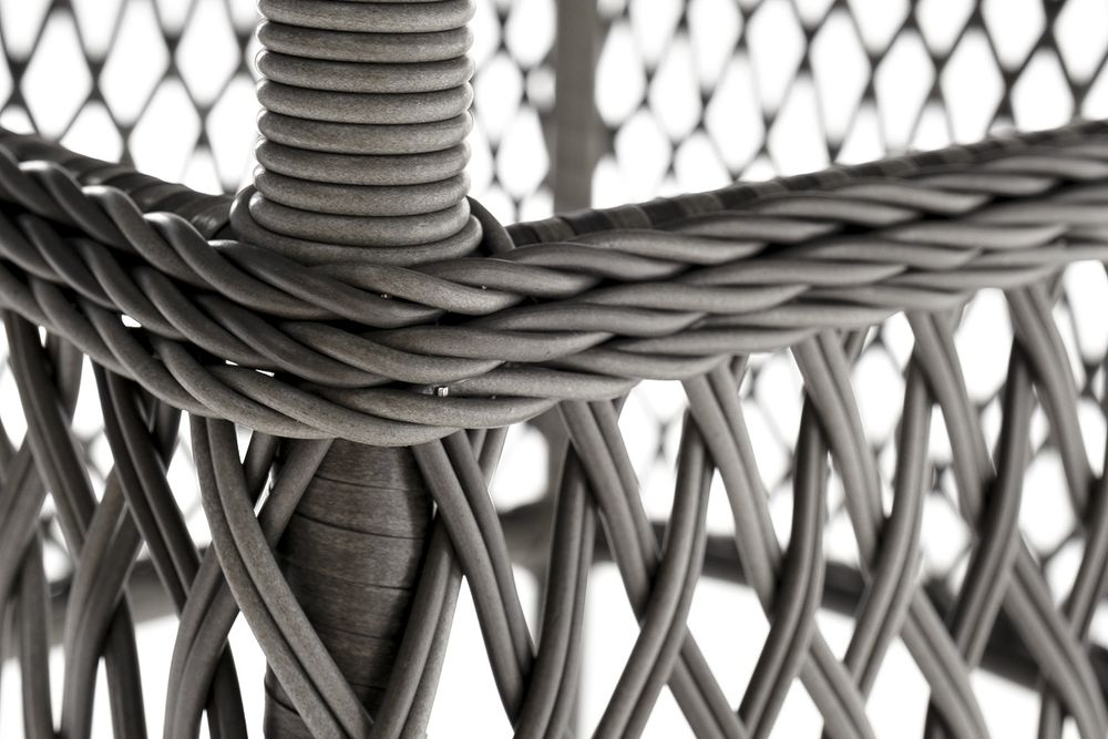 "Эспрессо" плетеный круглый стол, диаметр 118 см, цвет графит