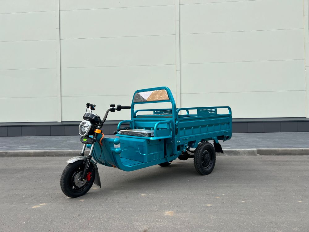 Грузовой электрический трицикл IKINGI CARGO C06 1500W (60V/45Ah) - Бирюзовый фото №12