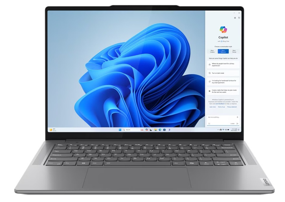 14" Ноутбук Lenovo Yoga Slim 7 PRO Grey (3072x1920, AMD Ryzen 7 7840HS, RAM 32ГБ, SSD 512ГБ, Nvidia GeForce RTX 3050, Win 11 Pro)