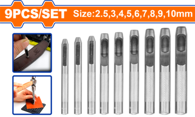 Набор пробойников 9 шт (10/40) WADFOW WCC7509