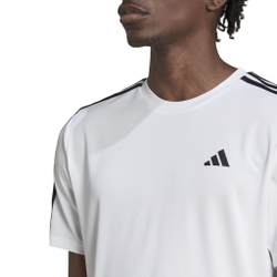 Мужское теннисное поло adidas Essentials Train 3-Stripes Training T-Shirt Men - White, Black