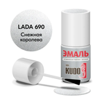 KUDO Эмаль автомобильная ремонтная  с кисточкой Снежная королева 690 (металлик)KU-70690(15мл)