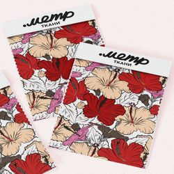 Ткань оксфорд 600 антуражный дизайн цветов