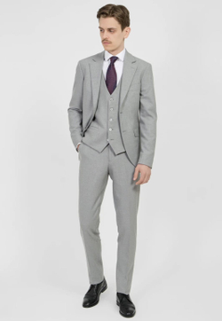 Мужской классический костюм (светло-серый) А39