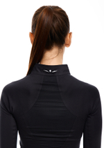 ЛОНГСЛИВ С МЕМБРАННОЙ ВСТАВКОЙ ЖЕНСКИЙ 1/2 ZIP MEMBRANE | BLACK SILVER