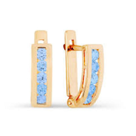 Серьги из золота с фианитами