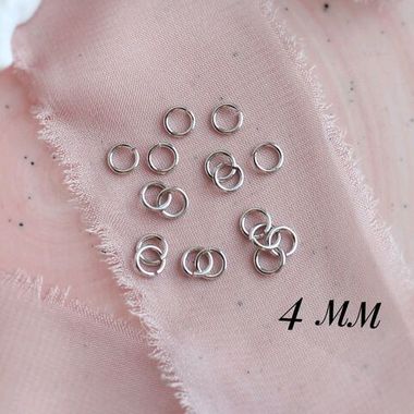 Колечки 0,7*4 мм соединительные родиевые 2 шт, СК102