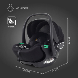 Детская коляска Rant Falcon Soft Therm 3 в 1 с автокреслом Evomax Black Black