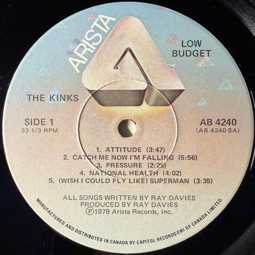 The Kinks ‎– Low Budget (Канада 1979г.) Т