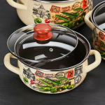 Набор эмалированной посуды 6 пр, кастрюли 2,3,4 л, Керчь, Римские каникулы - Экстра