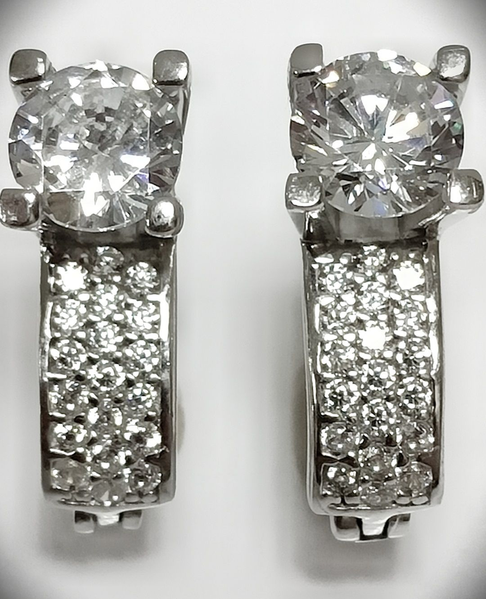 Серьги серебро Эстерелла