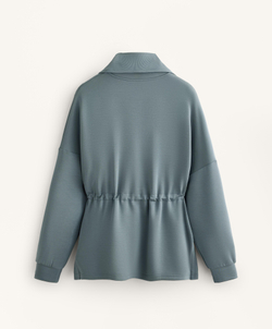 Oysho Толстовка на молнии до середины груди, синевато-серый