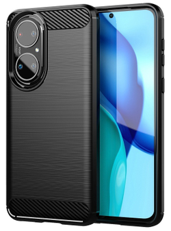 Чехол с дизайном в стиле карбон на смартфона Huawei P50 Pro, серия Carbon от Caseport