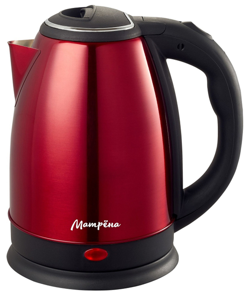 Чайник электр МАТРЕНА 1,8 л металл крышка красная