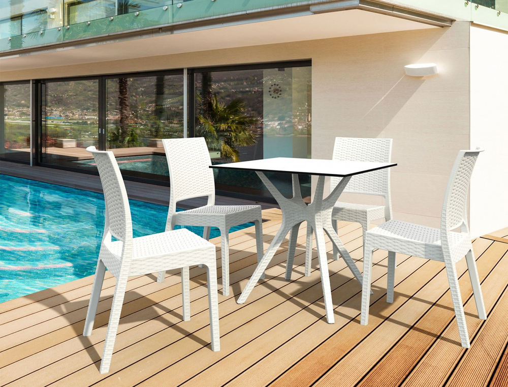 Стол пластиковый Siesta Contract Ibiza Table 80, белый