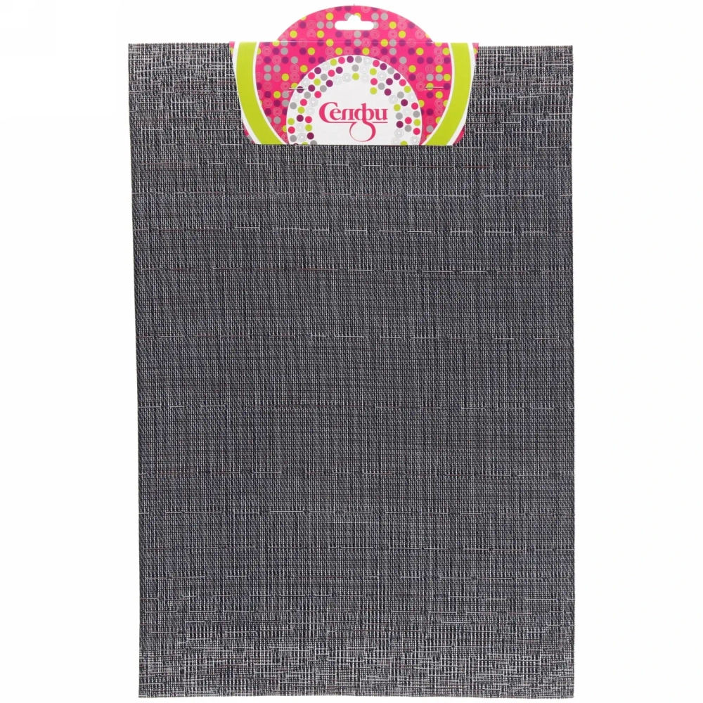 Салфетка на стол 30*45см плетеная, Строчка фиолетовая