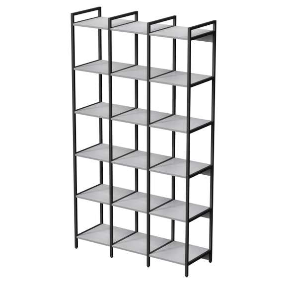 10СВТ.6.400 Стеллаж высокий тройной 6 полок, узкий (1160*400*2080)