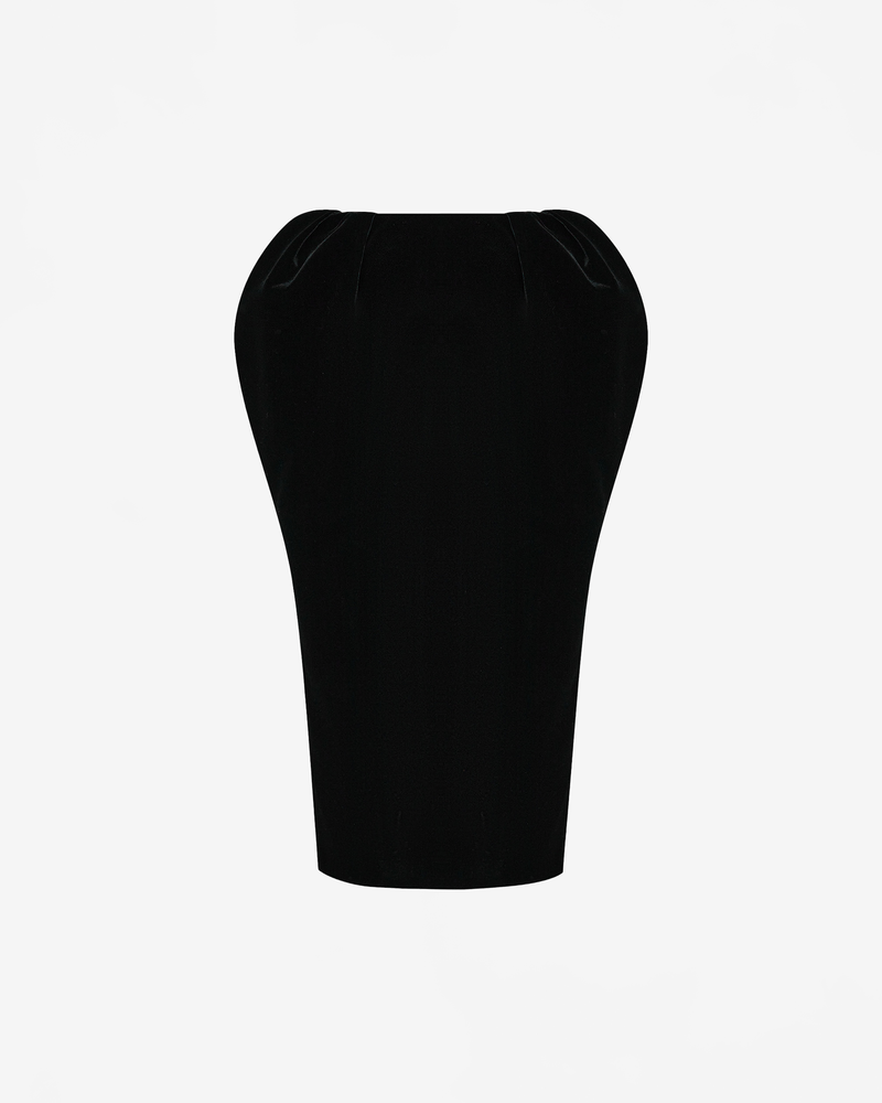 Юбка миди из бархата