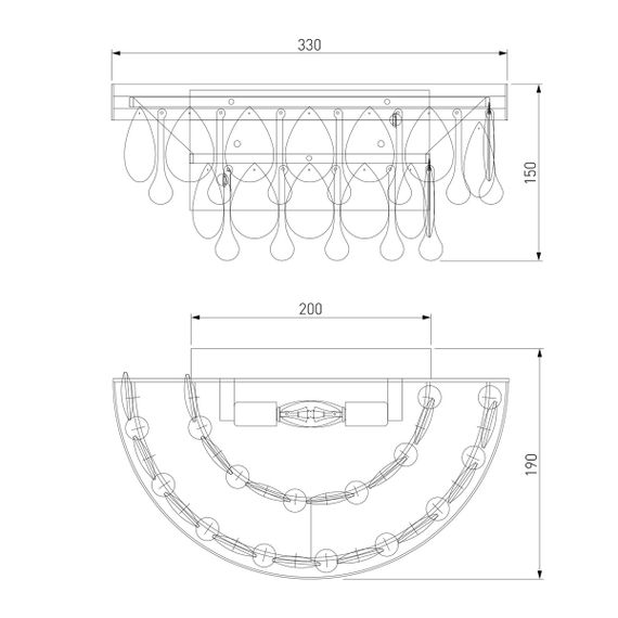Бра Eurosvet Sophie 60165/2 латунь