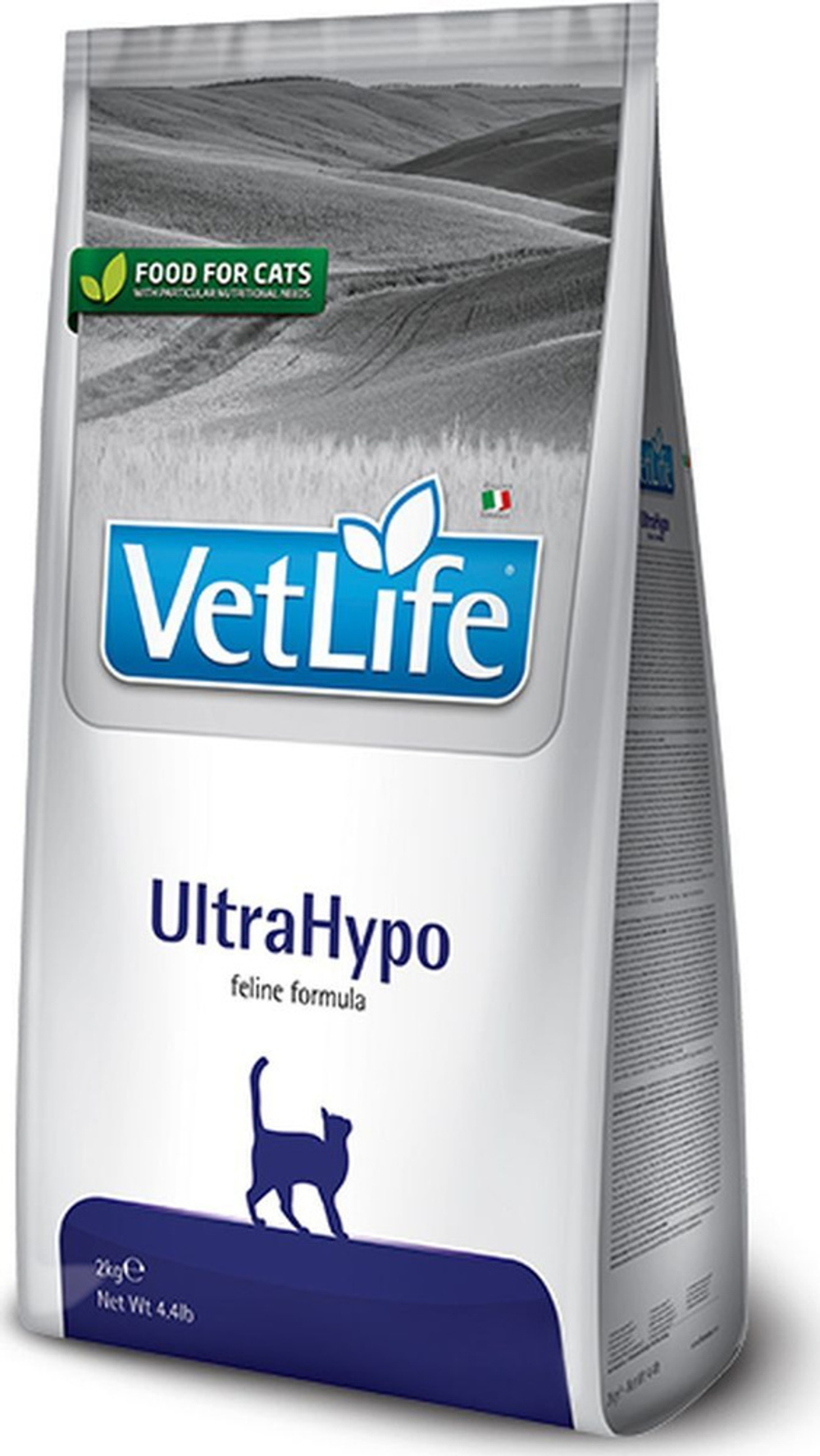 Farmina Vet Life Cat Ultra Hypo Сухой диетический корм для кошек при пищевой алергии, 2 кг