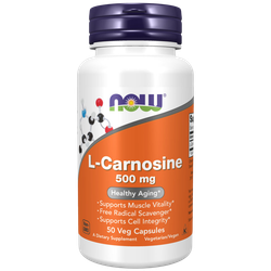 Now Foods L-Carnosine 500 mg 50 / 100 veg capsules, Карнозин !!!Срок 08.2025