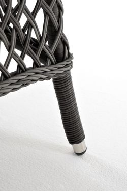 "Эспрессо" плетеный круглый стол, диаметр 118 см, цвет графит