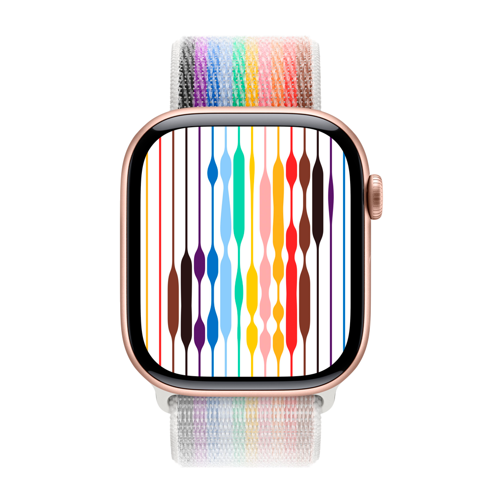 Умные часы Apple Watch Series 11 GPS, 46mm, Rose Gold Aluminium Case with Pride Edition Sport Loop