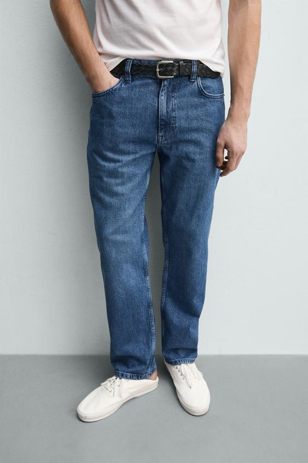 ZARA ДЖИНСЫ REGULAR FIT, СИНИЙ