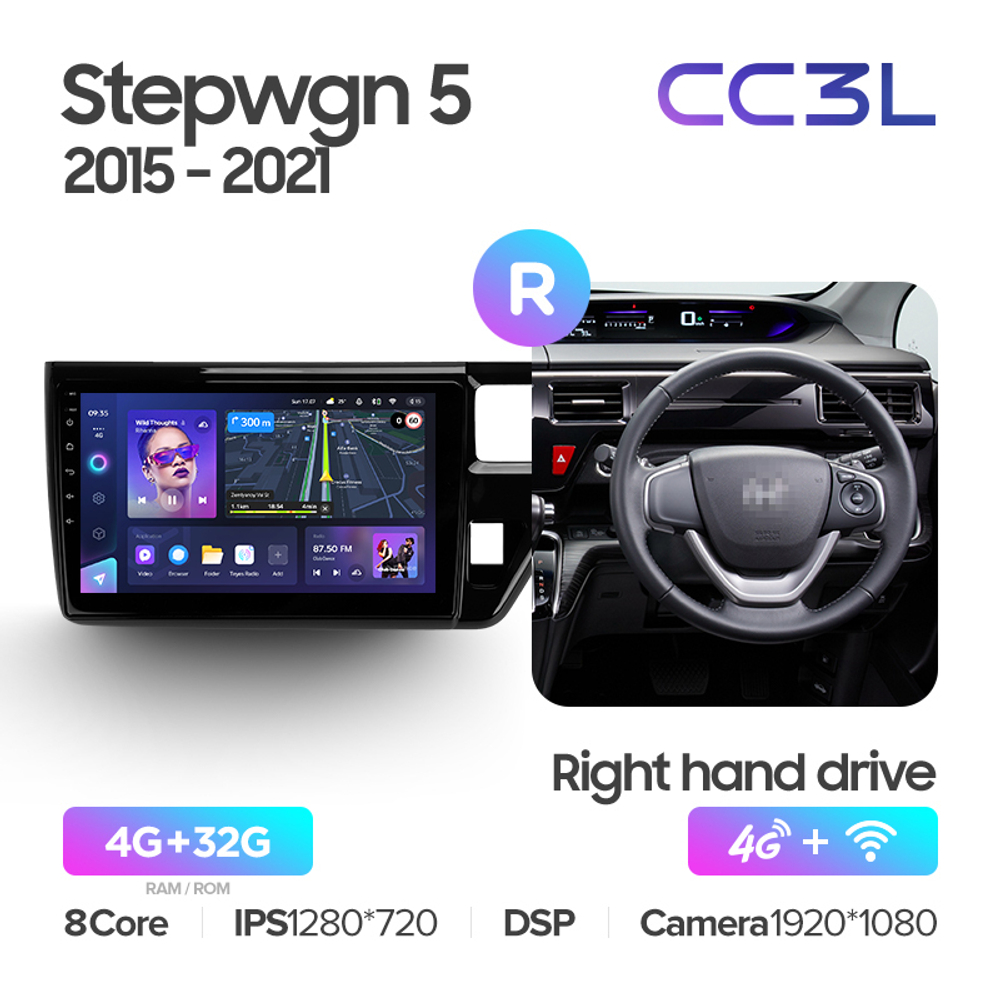 Teyes CC3L 10,2"для Honda Stepwgn 5 2015-2021 (прав)