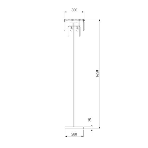 Торшер Eurosvet Elegante 01137/3 хром/прозрачный хрусталь Strotskis