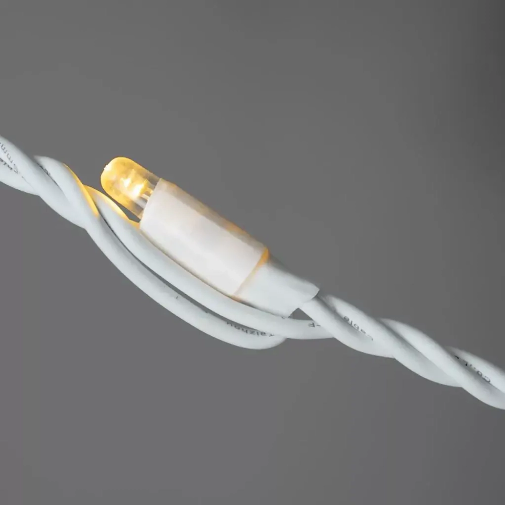 Светодиодная нить Тверская 7 м. с контроллером 24 В, 54 LED, тепло-белый, белый провод каучук, LTC (FL70-8-1WW+)