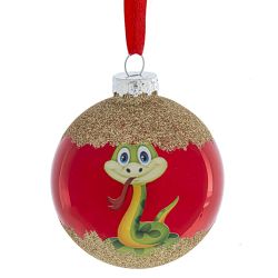 GAEM Украшение новогоднее "Шар со змейкой", D 8 см, L8 W8 H9 см, 3в.