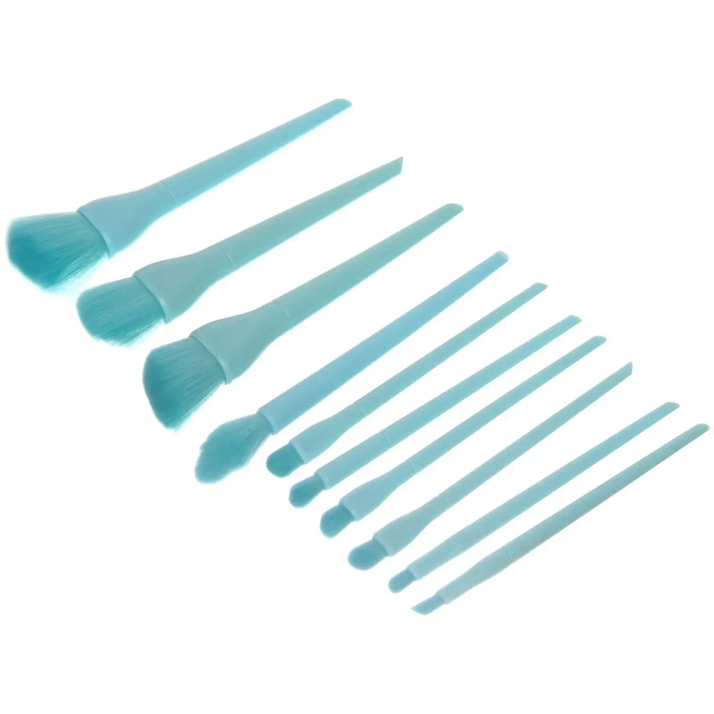 Кисти для макияжа 10шт «ДИ МАРКО», цвет голубой, 11*19/17см