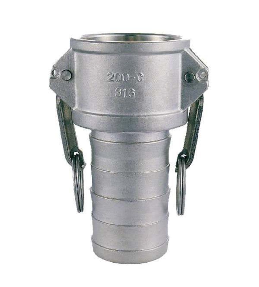 Кулачковое соединение (камлок) тип C, розетка с хвостовиком 3/4 (нерж.) POWERMASTER